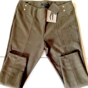 Marc New York Faux Womens Suede Nap Ankle Length Pull up waist control pants